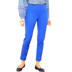 Talbots Chatham Ankle Pants Slim Leg Blue High Waist‎ Stretch Classic Plus 16